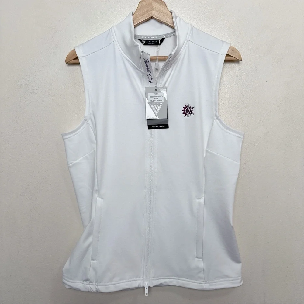 LEVELWEAR Womens Small Layer Resort White Golf Vest - Picture 2 of 12